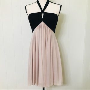 Color block cocktail dress